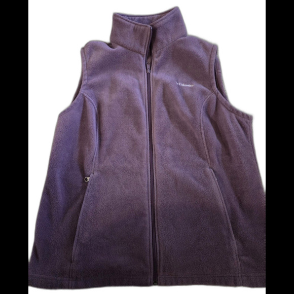 Columbia Vest XL  Purple Women Men Outdoor  Full Zip Northwoods Preppy - Picture 1 of 3